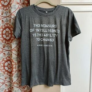 Women's Medium Gray Graphic T-Shirt Albert Einstein